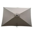 thumbnail image 3 of 6 x 9ft Outdoor Patio Umbrella with Crank and Push Button Tilt, Waterproof Umbrella for Garden, Backyard, Swimming Pool, Market, Sun Shade Umbrella, Mushroom, 3 of 7
