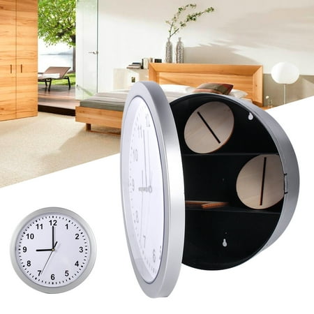 Diversion Clock Safe HURRISE Hidden Secret Wall Clock Safe Container Box for Money Stash Jewelry Valuables Cash Storage,Clock Safe, Clock Safe Diversion Compartment ()