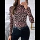 thumbnail image 5 of Blusas de de Larga para Mujer, Cuello Alto, Transparentes, para Salir, Ropa de Club. Rosa L, 5 of 10