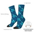 thumbnail image 4 of Rateoe Cute Turtle for Women Casual Calf Socks - Cute Crew Socks - Thin Soft Above Ankle Socks Size 5-11, 4 of 6