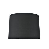 Aspen Creative 31066 Transitional Hardback Drum (Cylinder) Shape Spider Construction Lamp Shade in Black, 14" wide (13" x 14" x 10")