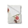 thumbnail image 2 of Forest Soft Flannel Fleece Throw Blanket, European Fauna Flora Deer Fox Raccoon and Roses Cartoon Wildlife, Cozy Plush for Indoor and Outdoor Use, 60" x 80", Multicolor, by Ambesonne, 2 of 6