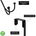 thumbnail image 3 of HFHOME 2Packs Over The Door Double Hanger Hooks, Metal Twin Hooks Organizer for Hanging Coats, Hats, Robes, Towels- Black, 3 of 8