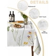 thumbnail image 2 of Yellow Daisy Floral Table Cloth, Spring Rustic Botanical Flowers Waterproof Tablecloth for Rectangle Tables, Reusable Washable Fabric Table Cover for Restaurant Kitchen Dining Tables 54"x108", 2 of 6