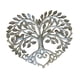 thumbnail image 2 of Decoración de pared de metal con forma de pájaro y árbol, escultura artística de corazón, decoración rústica versátil para pared. Plata, 2 of 9