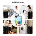 thumbnail image 5 of Sikiie Gnomes On The Beach Square Laundry Bag Large Collapsible Dirty Clothes Bags With Handles Waterproof Essentials Storage For College Dorm, Family, 5 of 5