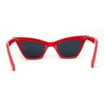 thumbnail image 4 of Womens Gold Metal Eyebrow Square Cat Eye Horn Rim Sunglasses Red Black, 4 of 4