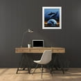thumbnail image 3 of Unknown 15x17 White Modern Wood Framed Museum Art Print Titled - Porpoise and Moon I, 3 of 4