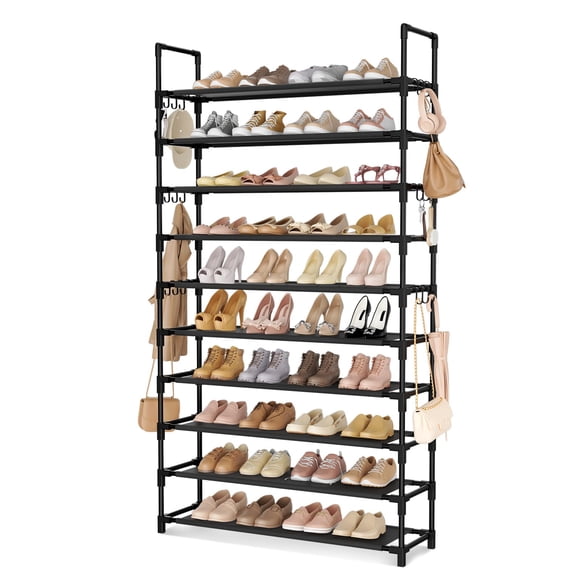 Zapatero LANTEFUL de 10 niveles 86x25x173 cm con ganchos
