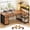 Rustic Brown, variant on 47" L Shaped Desk with 5 Drawers & Hutch, Reversible Gaming Desk with LED Lights & Outlets, Computer Desk with Open Shelves & Storage Bag for CPU, Books etc for Home Office, Space Saving, Black