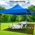 thumbnail image 4 of HOTEEL 10x20 ft Canopy with Extended Awning, Heavy Duty EZ Pop up Folding Canopy Tent with Roller Bag, Rainproof&Sunproof Awning Gazebo Shelter for Party Events, Market, Vendor, Blue, 4 of 9