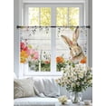 thumbnail image 4 of Bunny Easter Sheer Curtains 45 Inch Length 2 Panels Set Window Treatments, Eucalyptus Spring Floral Farmhouse Wooden Rod Pocket Semi Curtains for Living Room/Bedroom/Kitchen Décor, 104"W x 45"L, 4 of 7