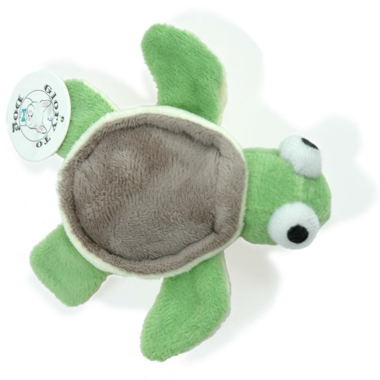 TinyToy Green Turtle Plush Very Small Dog Toy