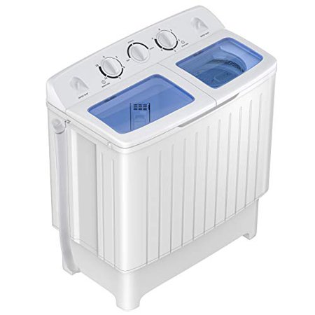 ARLIME Portable Washing Machine Twin Tub 18lbs Capacity Washer And Dryer Combo Compact Mini Washer (11lbs) & Spin Dryer (7lbs) Sets For Apartments,Dorms,Bathroom Or RV Camping