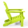 thumbnail image 5 of Polytrends  Laguna Weather Resistant Outdoor Patio Folding Adirondack Chair Lime Poly Synthetic Fiber, Plastic, 5 of 5