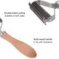 thumbnail image 2 of Undercoat Rake Stainless Steel Two Sided Dog Dematting Comb Pet Grooming Brush, 2 of 10