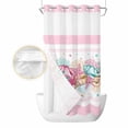 thumbnail image 2 of Summer Starfish Pink No Hook Shower Curtain Waterproof, Bathroom Curtains with Snap in Liners and See Through Top Window, Beach Coral Conch Coastal Hotel Style Bathtub Curtains Shower 36"Wx72"L, 2 of 8