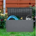 thumbnail image 7 of O'force 113gal 430L Outdoor Garden Plastic Storage Deck Box Chest Tools Cushions Toys Lockable Seat Waterproof, 7 of 7