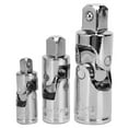 thumbnail image 2 of Universal Joint Universal Socket Joint Drive Universal Joint Universal Joint Set 3 Pcs Universal Joint CR V Steel Mirror Polished Quenched Adapter 1/4in 3/8in 1/2in, 2 of 8