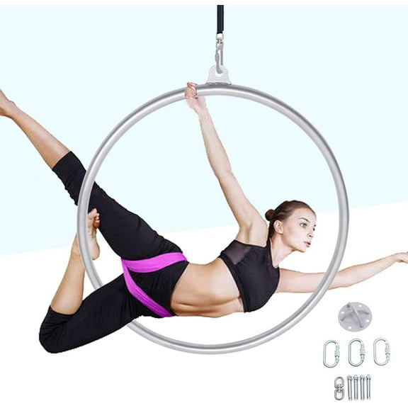 Miumaeov 33.5" Yoga Ring Aerial Lyra Hoop Gymnastic Equipment Dancing Training