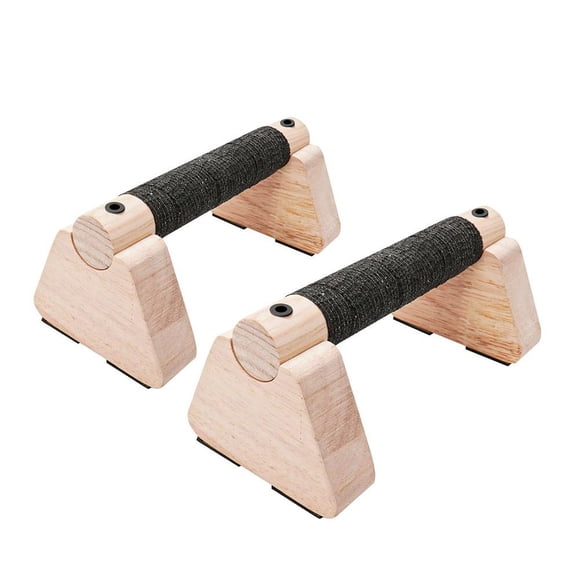 Wood Calisthenics Bar Wood Parallettes Up Bar for Home Floor Workouts Gym Training Bodyweight