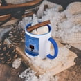 thumbnail image 5 of 3dRose, 90th Birthday Party with Chocolate Cake and Blue Balloons, 15oz Two-Tone Blue Mug, 5 of 7