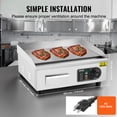 thumbnail image 5 of VEVOR Commercial Electric Griddle,1700W Countertop Flat Top Grill, 122℉-572 ℉ Adjustable Temp,17.72 x 11.81 x 0.39in Stainless Steel Griddle Grill with 2 Shovels and 2 Brushes for Home or Restaurant, 5 of 9