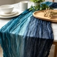 thumbnail image 6 of Gradient Crinkle Sheer Gauze Table Runner, Soft Flowy Draping Design, Foldable Reusable Halloween Table Accent, Multi Tone Runner for Wedding Birthday Cake Table Decoration, 6 of 6