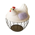 thumbnail image 4 of Cesta de huevo de pollo huevo contenedor titular de alambre de hierro portátil huevo de pollo titular encimera de recogida de huevos cesta para , violeta, 4 of 8