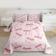 thumbnail image 2 of Feelyou Princess Pink Bow Full Size Comforter Sets for Kid, Cartoon Bowknot Bedding Comforter Set, Fairy Tale Style Reversible Bedding Sets, Super Cozy Room Decor, 3-Piece, 2 of 8