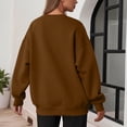 thumbnail image 7 of Garbnen Crew Neck Sweatshirt for Women Fleece Lined Women Long Sleeve Shirt Casual Fall Winter Warm Oversized Fashion Pullover Shirts for Women XL, 7 of 7