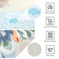 thumbnail image 3 of Yayeee Bath Rug for Bathroom Floor Non Slip Contour Fluffy Soft Absorbent Mat, 20"x24", Green Floral, 3 of 7
