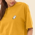 thumbnail image 5 of Dalix Ghost Embroidered Cropped Relaxed Cropped Soft Lightweight Loose T Shirt Womens in Mustard 2XL XX-Large, 5 of 5