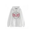 thumbnail image 1 of Abrigo con capucha Sunloudy para adultos, chaquetas con bolsillos con cremallera y estampado de hueso de mano/corazón/esqueleto/alambre de manga largxteriores informales de estilo callejero Sunloudy  moda, 1 of 5