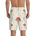 thumbnail image 2 of Balery Flat Mushrooms Men's Cotton Knit Pajama Shorts Waistband & Pockets,Short Pajama Pants-Medium, 2 of 8