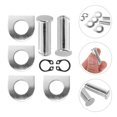 thumbnail image 1 of GAXIRE 1 Set Metal Silver Motorcycle Foot Peg Bracket Kit for Secure Installation, 1 of 8