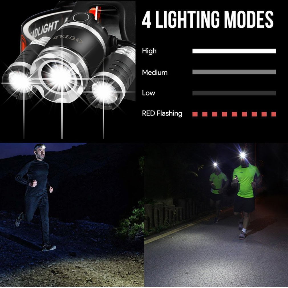 OUTAD Zoomable 4 Modes Super Bright LED Single Lamp Head Lamp Headlight  FV 