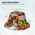 thumbnail image 6 of Kll Sloth On The Branch Bucket Hat For Women Men Packable Travel Beach Sun Hat Outdoor Rave Accessories Reflective Fisherman Cap, 6 of 9