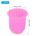 thumbnail image 2 of Protector de puntas de dedo de silicona Uxcell, paquete de 15, cubiertas de dedos, almohadillas de guardia, dedales para contar en la oficina, tamaño mediano rosa, 2 of 5