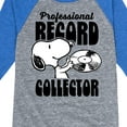 thumbnail image 3 of Peanuts - Snoopy Pro Record Collector - Toddler & Youth Raglan Graphic T-Shirt, 3 of 5