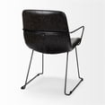 thumbnail image 5 of Pemberly Row Black Faux-Leather Dining Chair with Black Iron Frame, 5 of 8