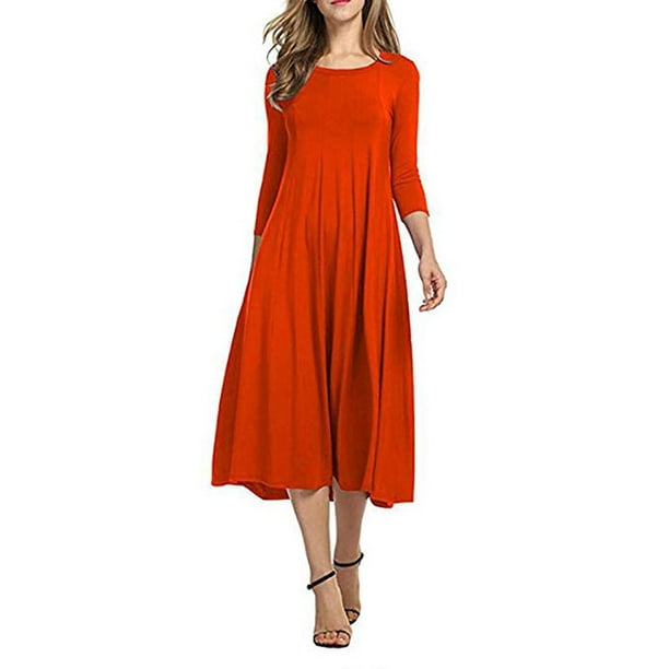 Vista Women Dress Clearance Casual Half Sleeve Loose Ladies Evening