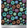 thumbnail image 1 of Soimoi Black Poly Georgette Fabric Multicolor Mandala Print Fabric by Yard 42 Inch Wide, 1 of 5
