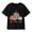 Black-3, variant on Girls' Thanksgiving Thankful Rainbow Graphic T-Shirt, Leopard Print 100% Cotton Short Sleeve Shirt