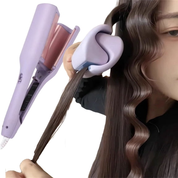 Hair Styling Tool with Negative Ionic Technology, 3D Curling Iron for Creating Smooth Waves French Style, Double-Sided Heating with 24-Hour Lasting