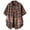 Coffee, variant on Plaid Shirts for Men Short Sleeve, Button Down Shirt Casual Tops, Green