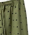 thumbnail image 4 of Pants Womens Ndbuld Fashion Women Casual High Waist Loose Comfortable Straight Solid Long Pants Green Free Size, 4 of 5