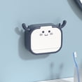 thumbnail image 4 of Outdor Porte-Savon en Forme de Dessin Animé avec Crochets et Savon, Deux en un, Mural, Sans Perçage, Couvercle Rabattable, Porte-Savon Portable, Rangement de Nettoyage, Mousse, Convient pour Ba, 4 of 4