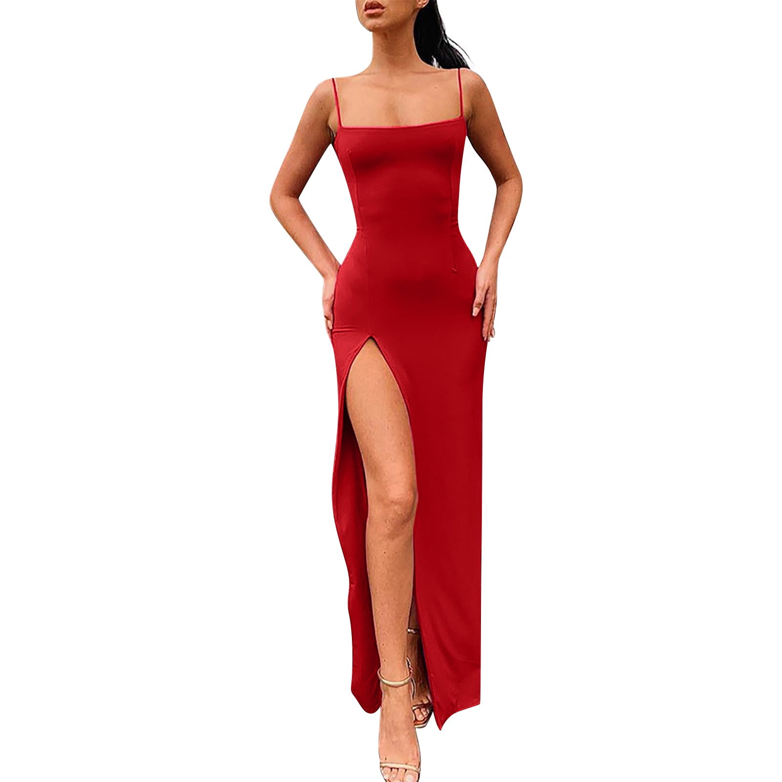 sexy red dress curvy red mini dress Final Sale Plus Size Satin Strapless Mini Dress with Side  Train in Red 