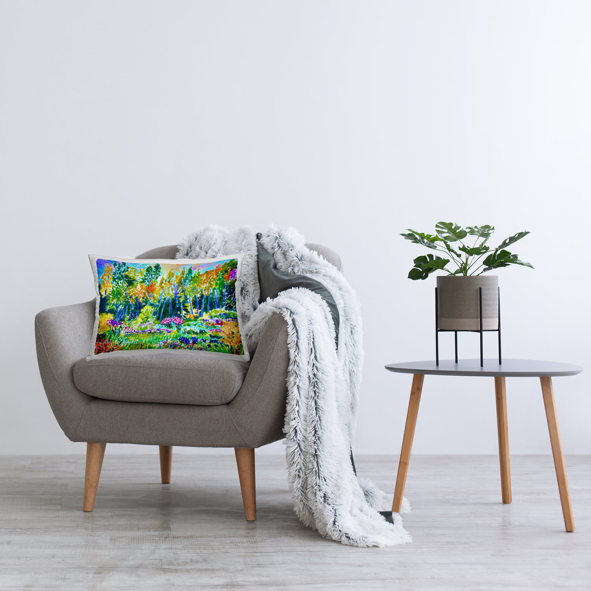 Stupell Industries Abstract Rainbow Forest Decorative Printed Throw Pillow, design by Lee Ann Zirbes